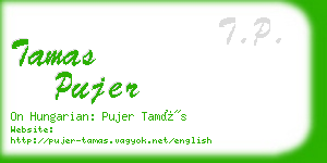 tamas pujer business card